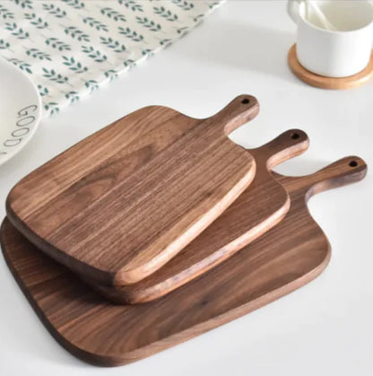 Black Walnut Pizza Board – Rustic Wooden Cutting & Serving Tray