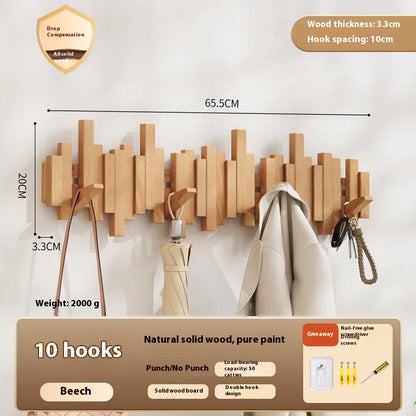 Wooden Piano Keys Clothes Rack- Wall Hanging