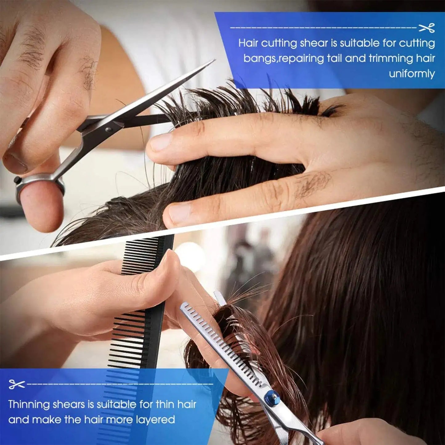 Professional Haircutting Shears Set – 6 Inch Stainless Steel Barber Scissors