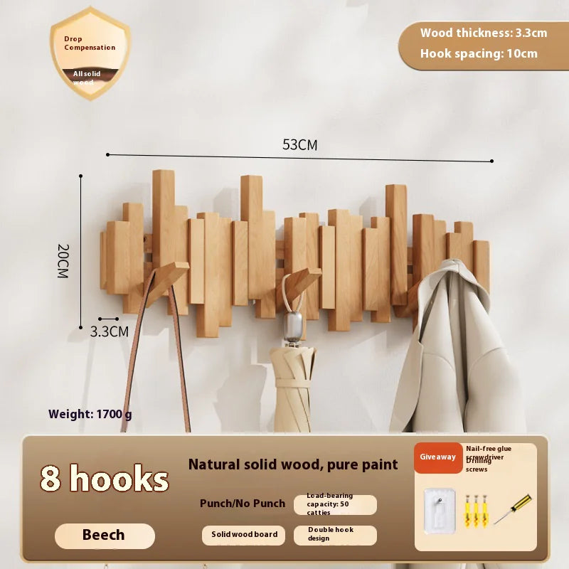 Wooden Piano Keys Clothes Rack- Wall Hanging