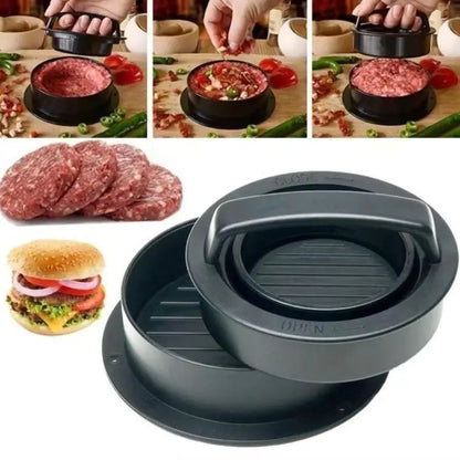 ABS Hamburger Press – Patty Maker with Mold Box & Oil Paper (50 Sheets)