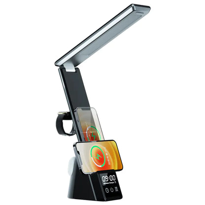 Wireless Charger Touch Dimming Clock Table Lamp