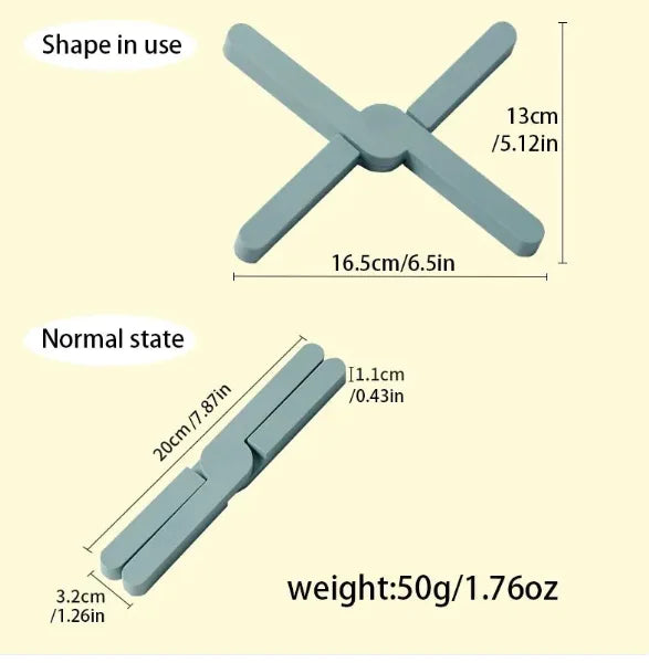 Silicone Heat-Resistant Foldable Pad – Non-Slip Pot Holder & Placemat