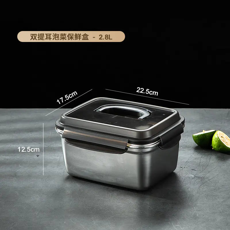 304 Stainless Steel Fresh-Keeping Box – Airtight Food Storage (350ml–7.5L)