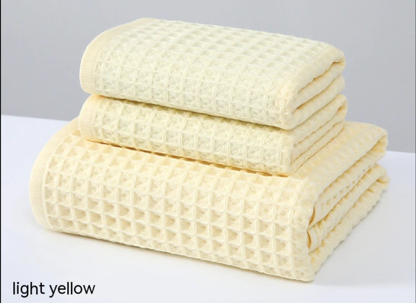 Cotton Waffle Bath Towels– Single, 2pcs & 4pcs Sets