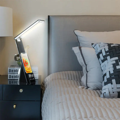 Wireless Charger Touch Dimming Clock Table Lamp