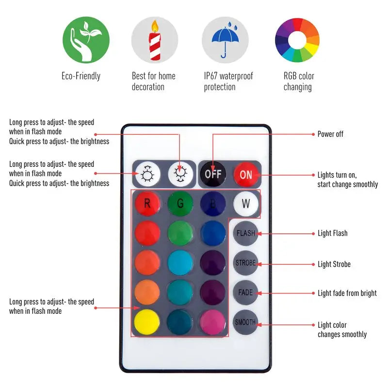 Creative LED Color Changing Ball Lamp with Remote Control