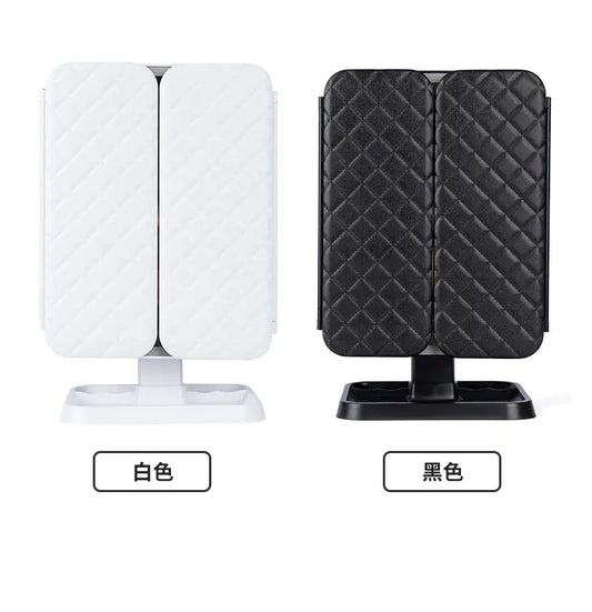LED Makeup Mirror with Light - Portable Desktop Shell Design