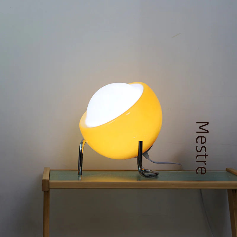 Bauhaus Vintage Glass Table Lamp for Bedroom Decor