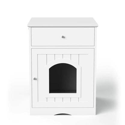 Multi-Function Cat Litter Cabinet with Drawers