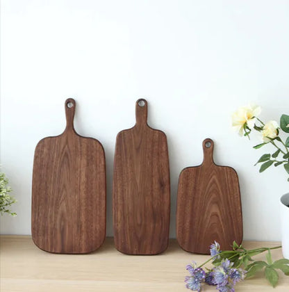 Black Walnut Pizza Board – Rustic Wooden Cutting & Serving Tray