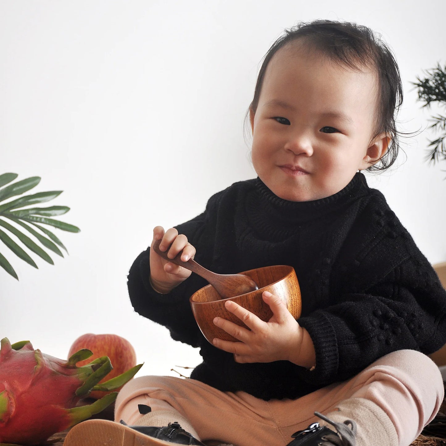 Solid Wood Bowl – Elegant Tableware for Soups & Noodles