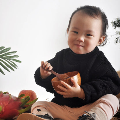 Solid Wood Bowl – Elegant Tableware for Soups & Noodles