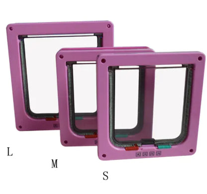 Lockable Cat & Small Dog Door with 4-Way Flap