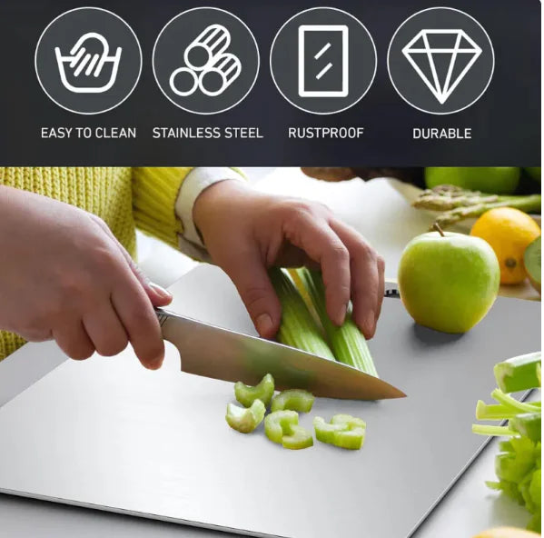 Double-Sided Titanium Cutting Board – Durable & Lightweight Kitchen/Camping Board