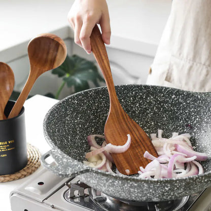 Wooden Cooking Utensils – Nonstick Safe Kitchen Tool Set (9–11 pcs)