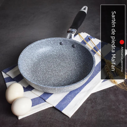 Japanese Maifan Stone Frying Pan – Nonstick Skillet with Lid (20–28cm)