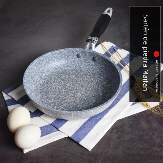 Japanese Maifan Stone Frying Pan – Nonstick Skillet with Lid (20–28cm)