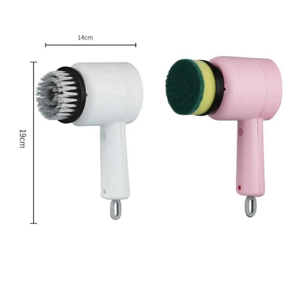 Rechargeable Handheld Electric Cleaning Brush with Multiple Heads