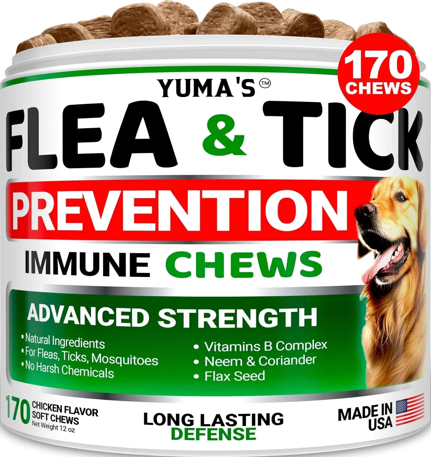 Natural Dog Flea And Tick Treatment All Breeds & Ages(Made In USA)