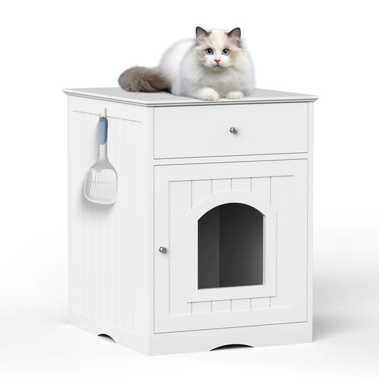 Multi-Function Cat Litter Cabinet with Drawers