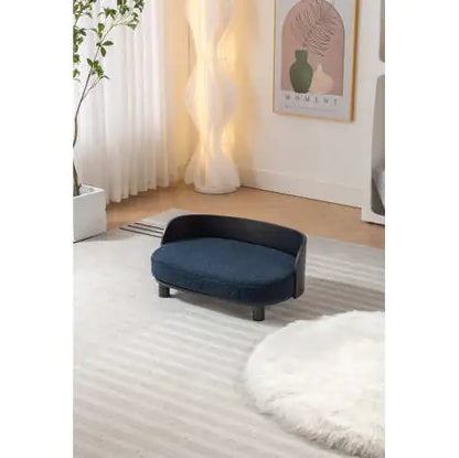 Scandi-Style Luxe Pet Sofa with Wood Legs