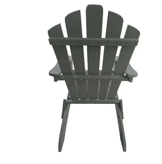 Foldable Wooden Adirondack Chair - Indoor/Outdoor Grey Poplar Wood