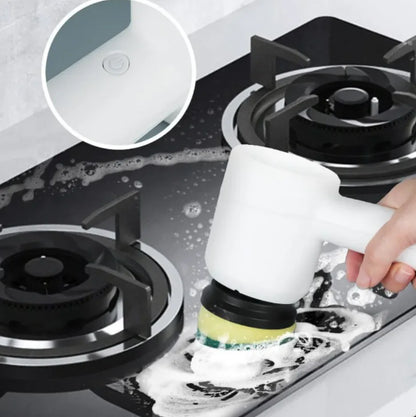 Rechargeable Handheld Electric Cleaning Brush with Multiple Heads