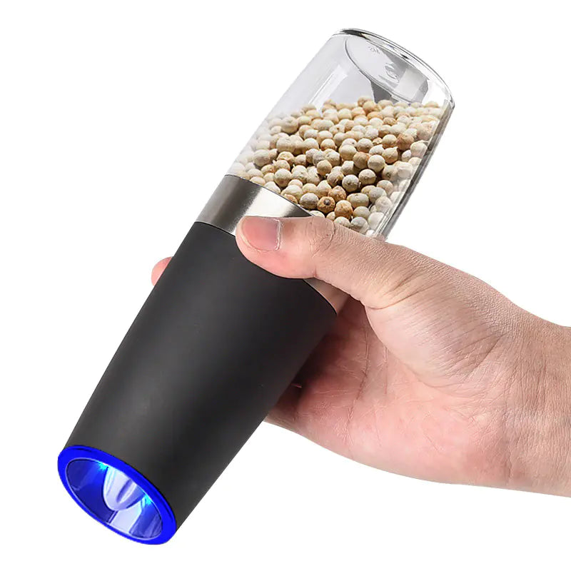 Electric Pepper Grinder – Stainless Steel Gravity-Sensing Salt & Spice Mill
