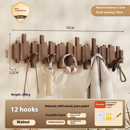 Wooden Piano Keys Clothes Rack- Wall Hanging