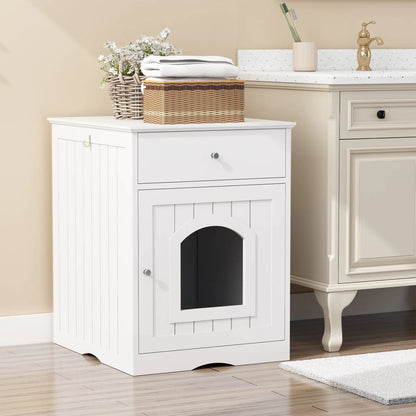 Multi-Function Cat Litter Cabinet with Drawers