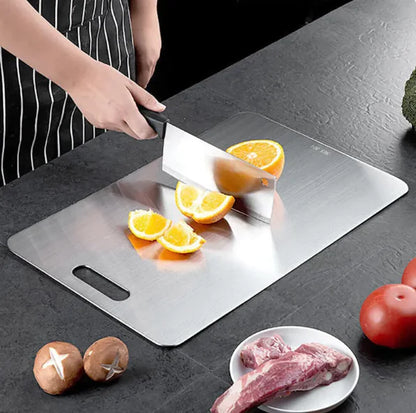 Double-Sided Titanium Cutting Board – Durable & Lightweight Kitchen/Camping Board