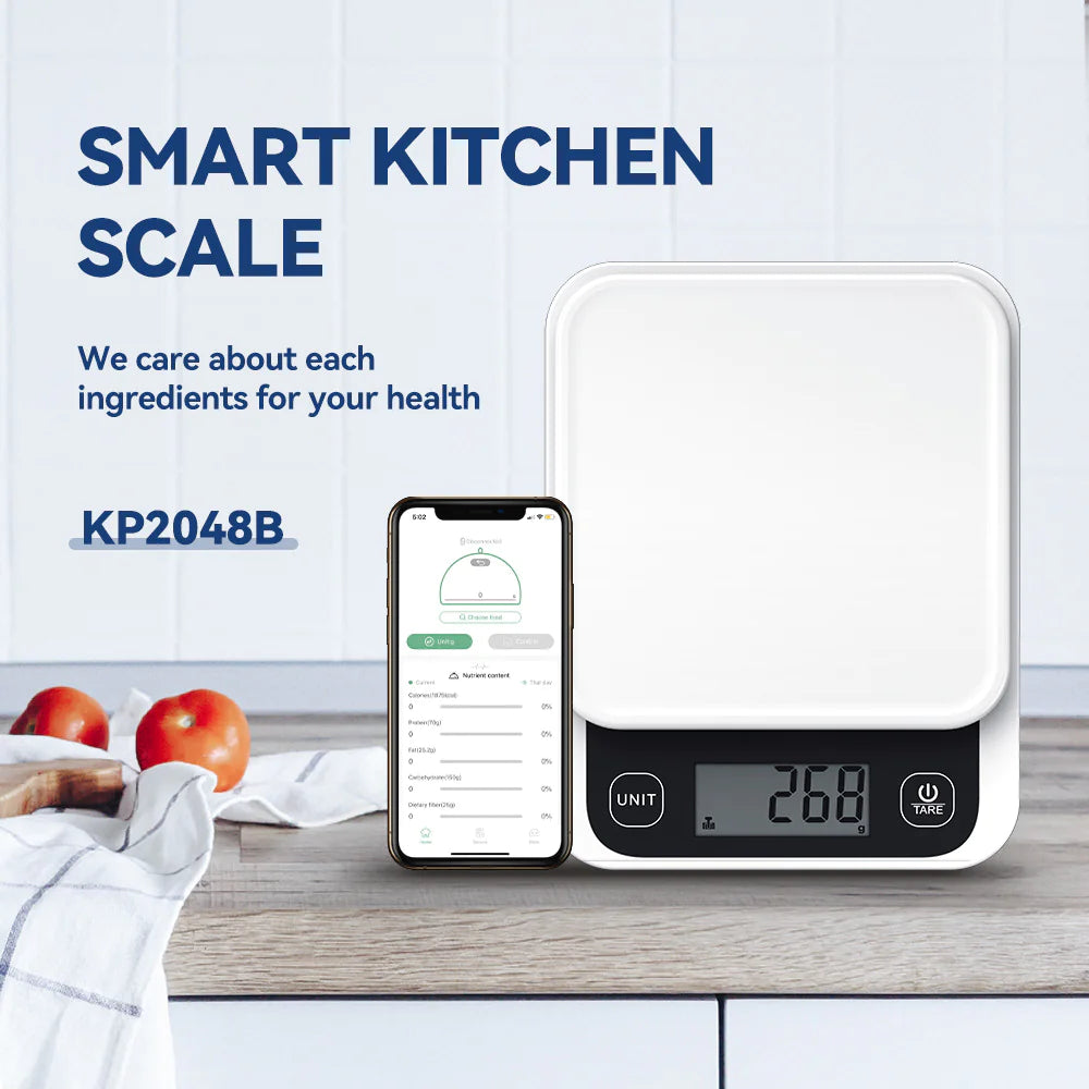 Bluetooth Food Scale – Digital Kitchen Nutrition Calculator with App