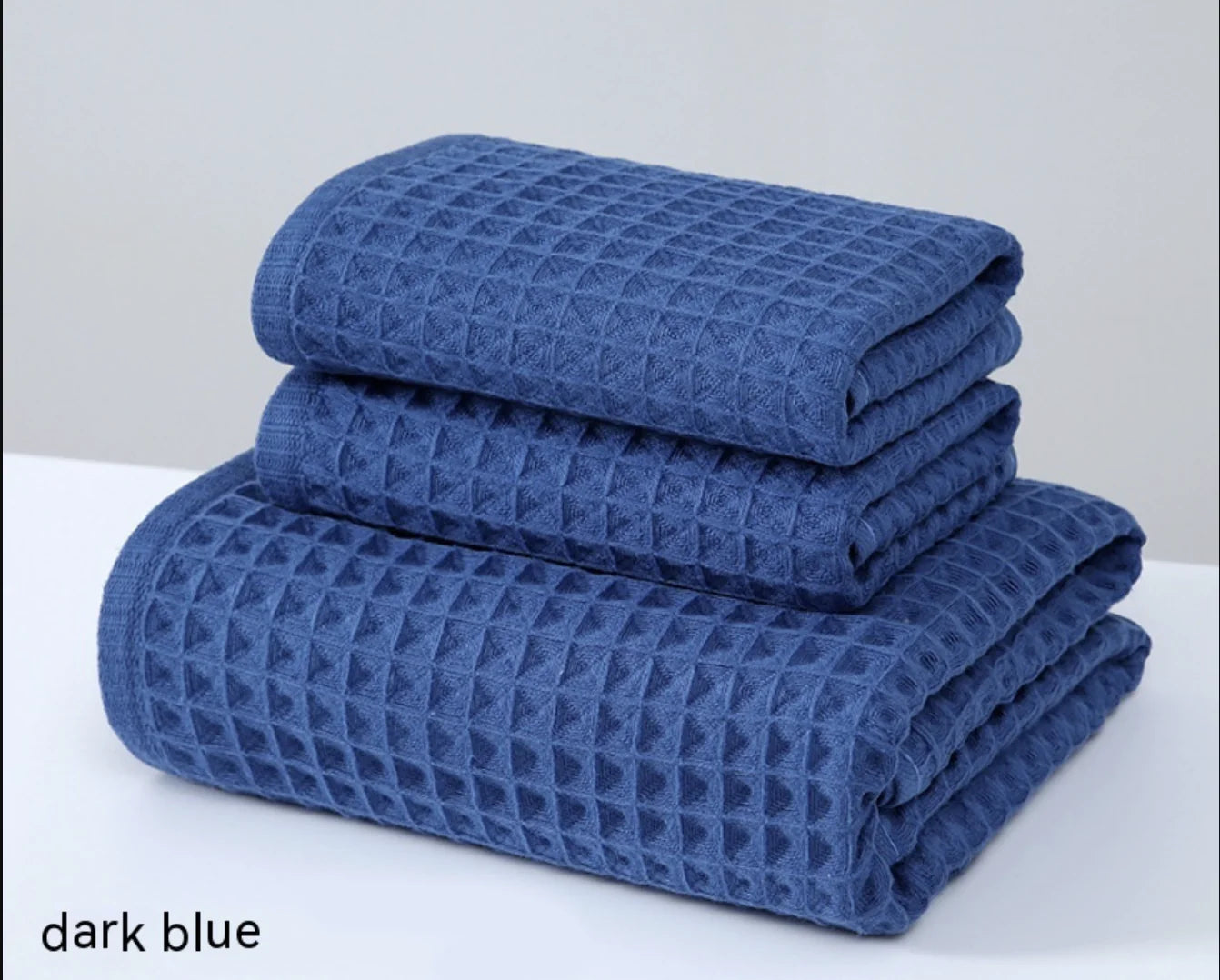 Cotton Waffle Bath Towels– Single, 2pcs & 4pcs Sets