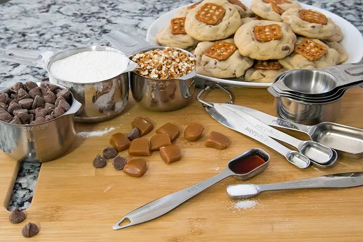 13-Piece Stainless Steel Measuring Cups & Spoons Set – Baking & Cooking Tools