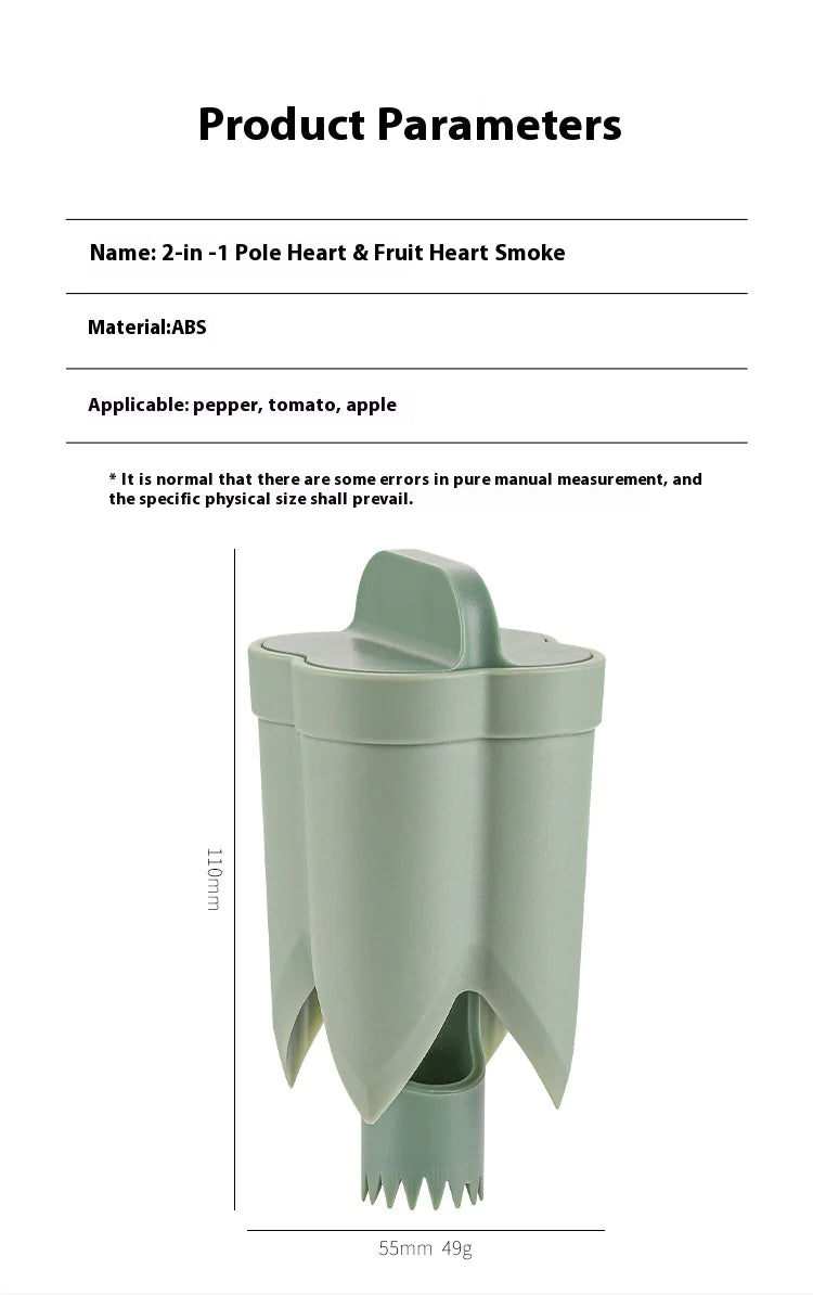 Fruit & Vegetable Core Remover – Stainless Steel Seed Extractor