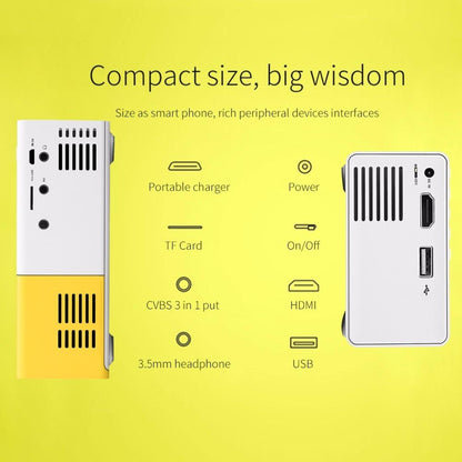 Ultra-Portable Mini LED Projector | 1080P Support, Big Screen Fun Anywhere