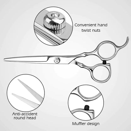 Professional Haircutting Shears Set – 6 Inch Stainless Steel Barber Scissors