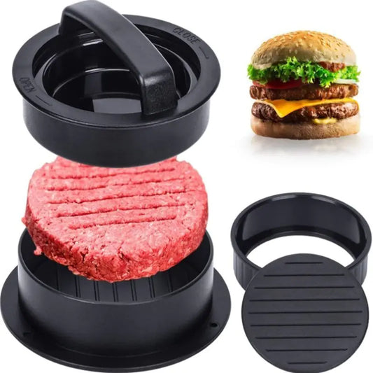 ABS Hamburger Press – Patty Maker with Mold Box & Oil Paper (50 Sheets)