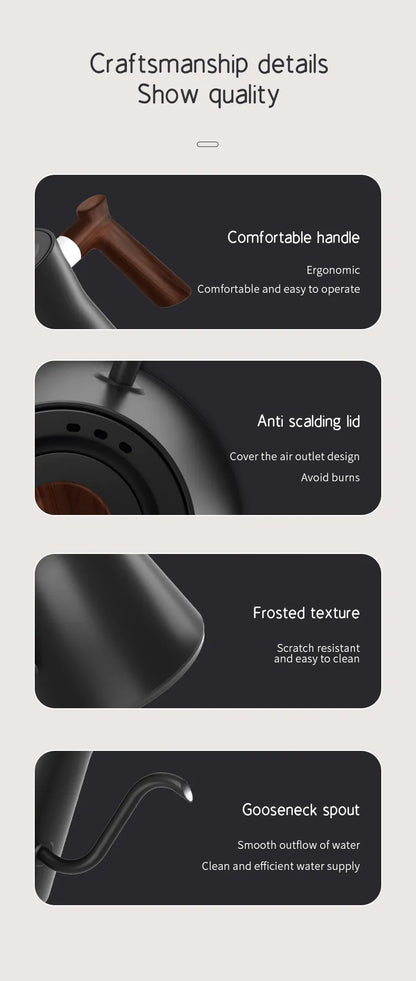 Electric Kettle with Constant Temperature – 1.0L Stainless Steel