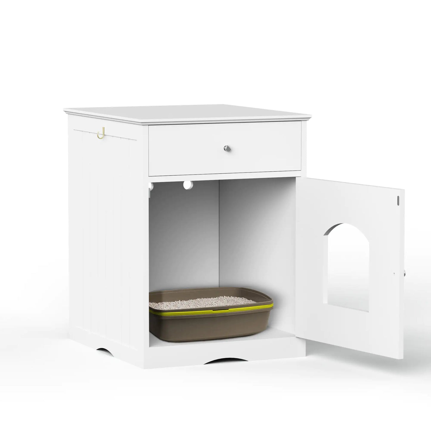 Multi-Function Cat Litter Cabinet with Drawers
