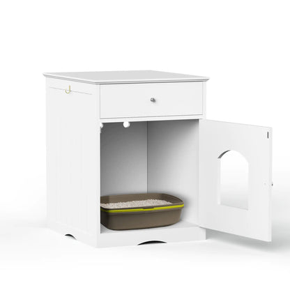 Multi-Function Cat Litter Cabinet with Drawers