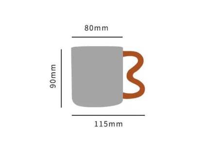 Colored Glass Art Mug – Handmade Heat-Resistant Mug 370ml