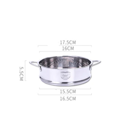 Stainless Steel Steamer with Double Handles for Buns
