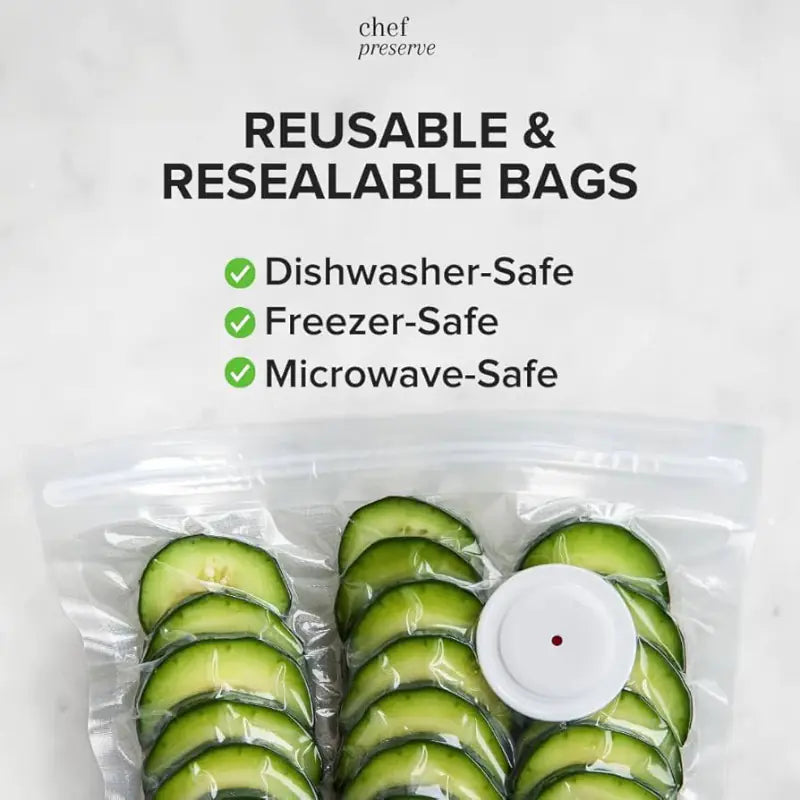 Vacuum Zipper Bags with Air Valve & Pump – Food Storage Solution