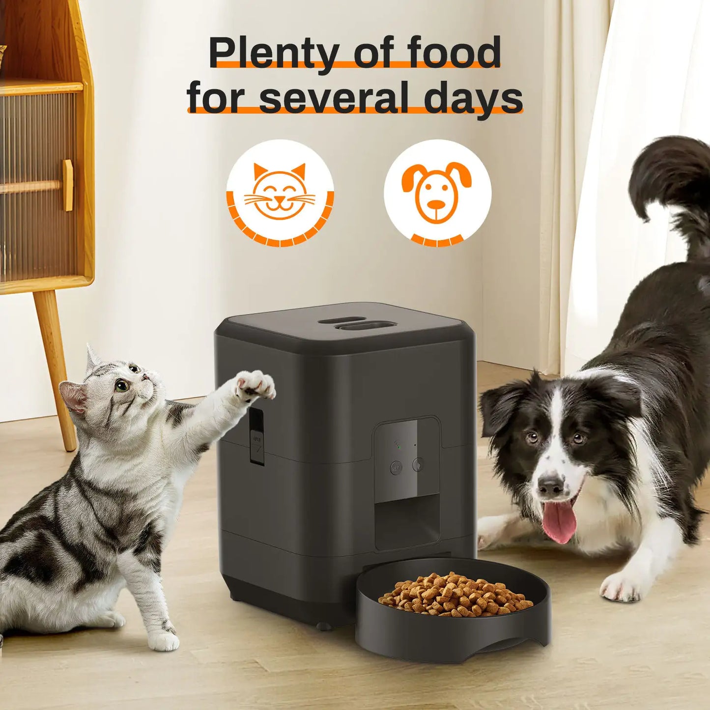 Smart Automatic Cat Feeder with Timer & WiFi
