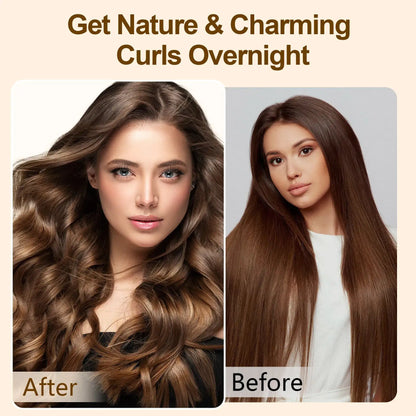 Satin Overnight Hair Curler - Soft Wave, Heat-Free Curls - Pink