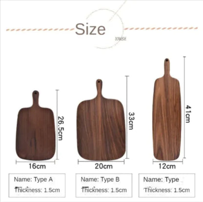 Black Walnut Pizza Board – Rustic Wooden Cutting & Serving Tray