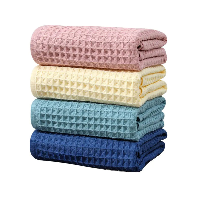Cotton Waffle Bath Towels– Single, 2pcs & 4pcs Sets