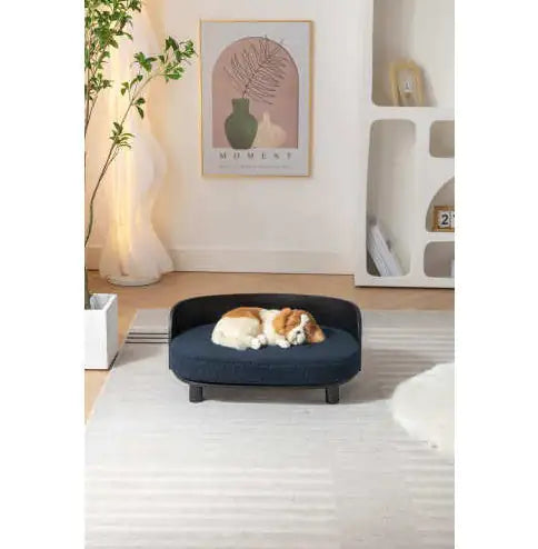 Scandi-Style Luxe Pet Sofa with Wood Legs